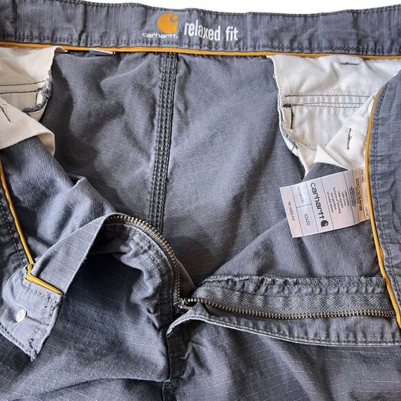 Carhartt Force Mens Gray Cargo Pants Relaxed Ripstop Pockets Durable 42x30 - Picture 10 of 16